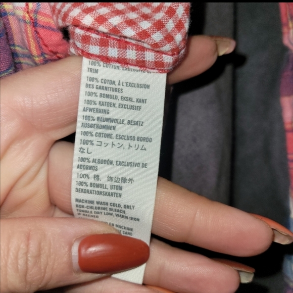 XS Hollister Plaid Flannel Button Down - Picture 5 of 5